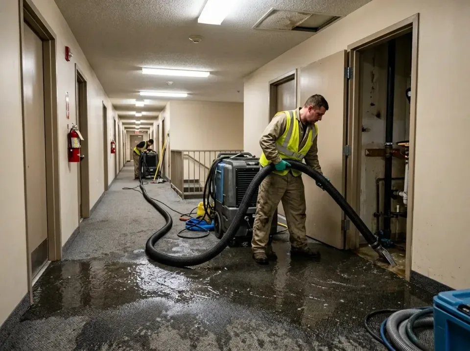 multi-unit-apartment-hallway-f-005 — frequently asked questions, Emergency Burst Pipe Water Extraction & Removal in Lincolns…